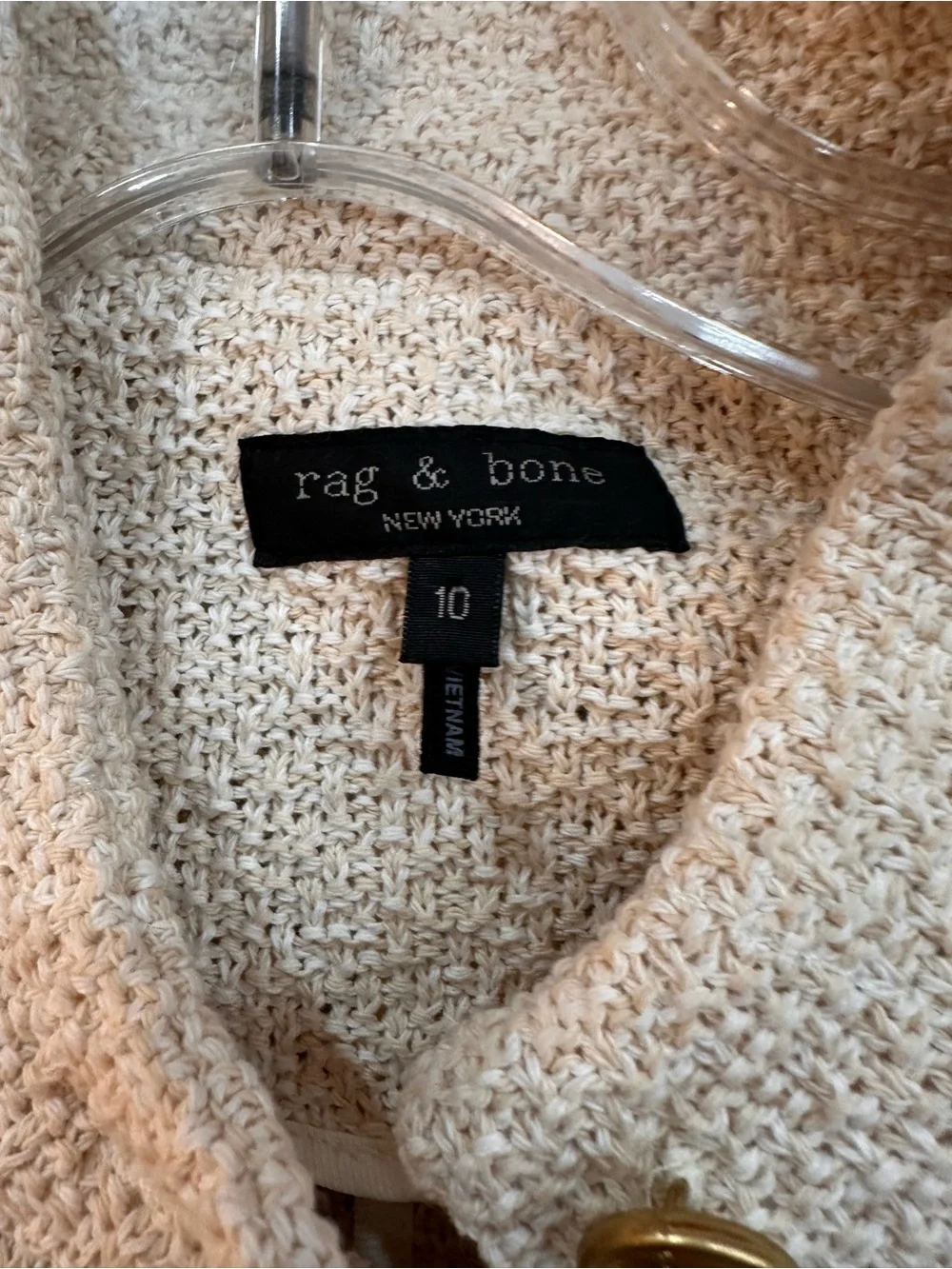 rag & bone Cream Bouclé Button-Front Blazer - Picture 4 of 5